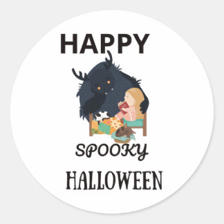 Happy Halloween T Shirthappy spooky halloween Classic Round Sticker