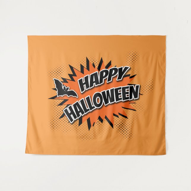 Happy Halloween Tapestry (Front (Horizontal))