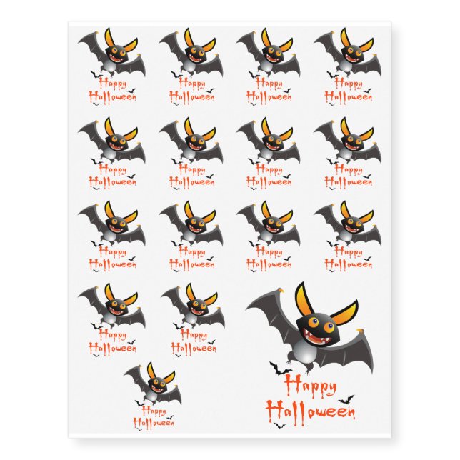 Happy halloween! temporary tattoos (Front)