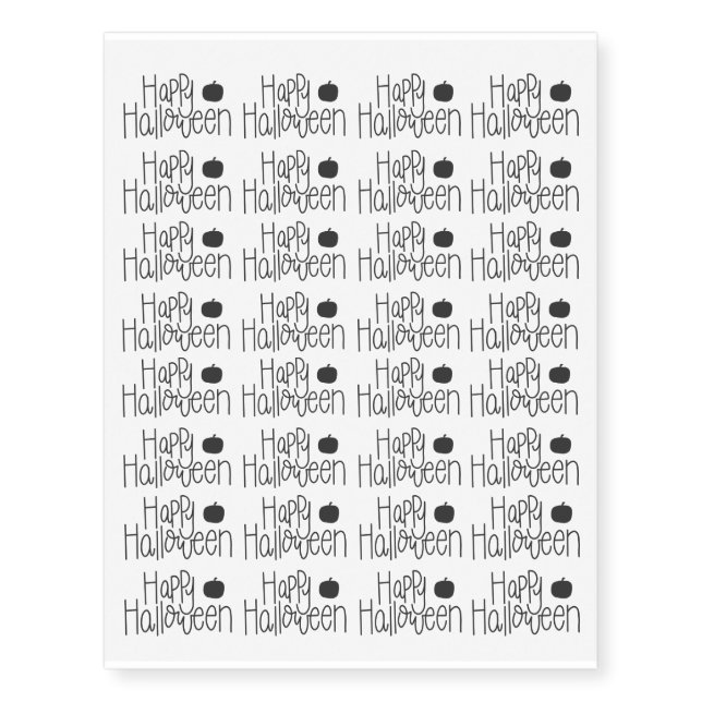 HAPPY HALLOWEEN TEMPORARY TATTOOS (Front)
