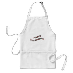 Happy Halloween Text Adult Apron