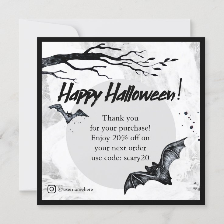 Happy Halloween Thank You Card Zazzle