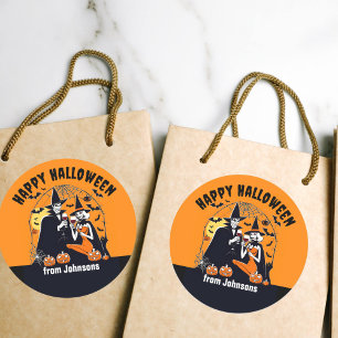 Happy Halloween thank you favor gift Classic Round Sticker