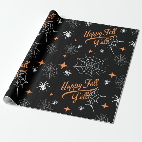 Happy Halloween Thanksgiving Fall Autumn Gift Wrapping Paper