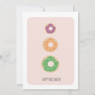 Happy Halloween Three Donuts Sprinkles Card