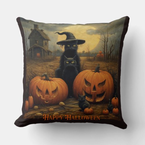 Happy Halloween Throw Pillow