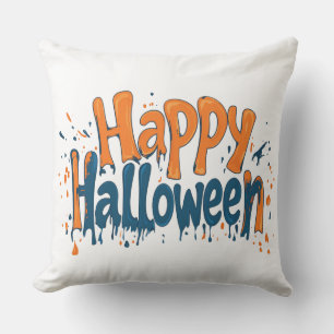 🎉 Happy Halloween Throw Pillow