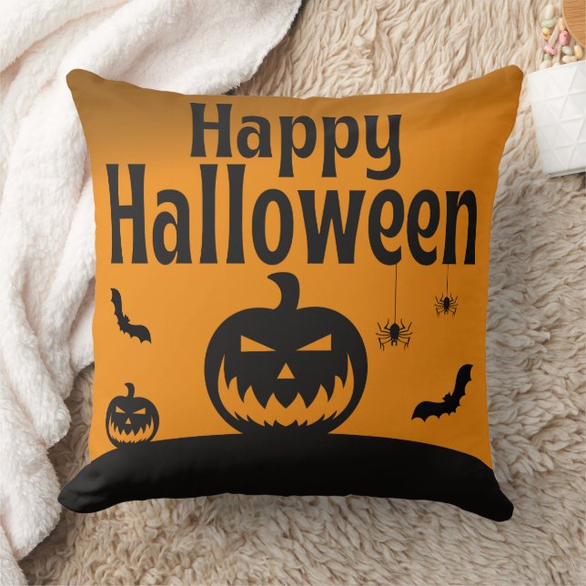 Happy halloween  throw pillow (Blanket)