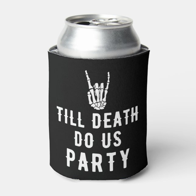 Happy Halloween Till Death Do Us Party Can Cooler (Can Front)