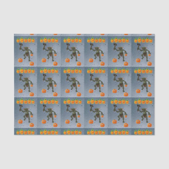 Happy Halloween Tissue Paper, Goblin Tissue Paper (Front)