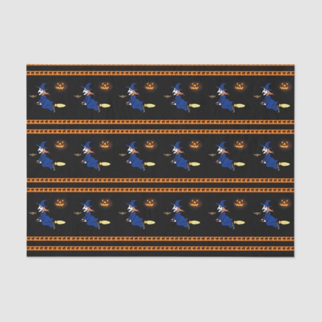 Happy Halloween Tissue Paper, Witch Paper (Front)