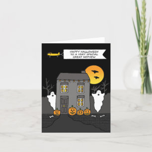 Happy Halloween to Great Nephew Letterpress Thank You Card
