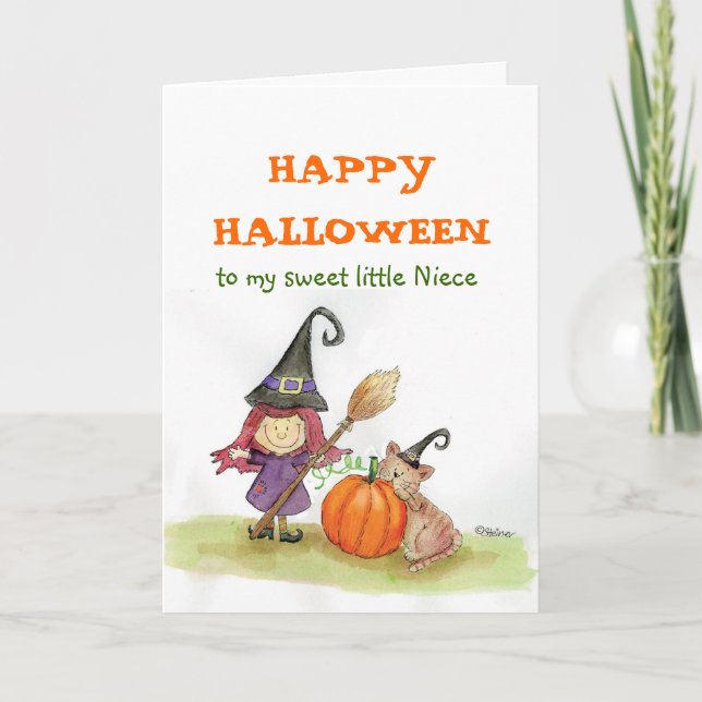 Happy Halloween to my NIece Card (Front)