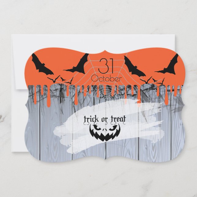 Happy Halloween "Treat or Trick" Invitation (Front)