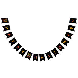 Happy Halloween Trick or Treat Candy Corn Party Bunting Flags