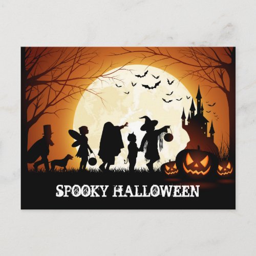 Happy Halloween Trick or Treat Children Postcard