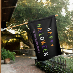 Happy Halloween Trick or treat collectors welcome  House Flag