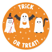 Happy Halloween Trick or Treat Ghosts
