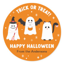 Happy Halloween Trick or Treat Ghosts