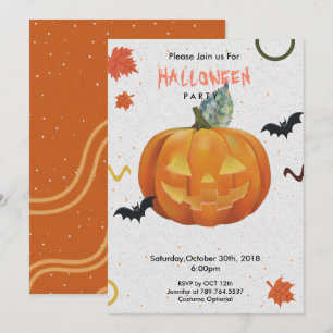 happy Halloween  trick or treat Invitation