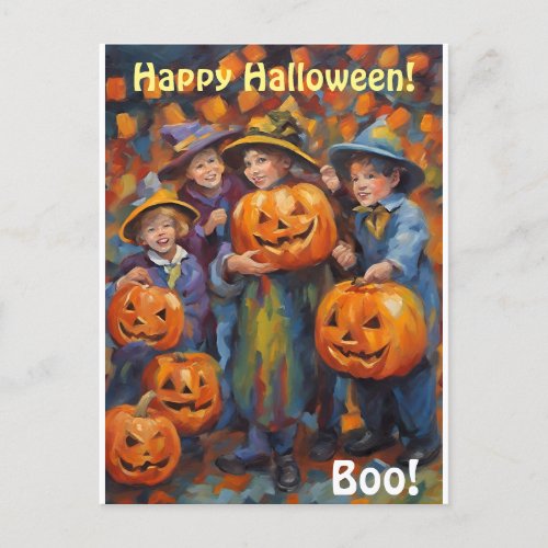 Happy Halloween Trick or Treat Personalized  Holiday Postcard