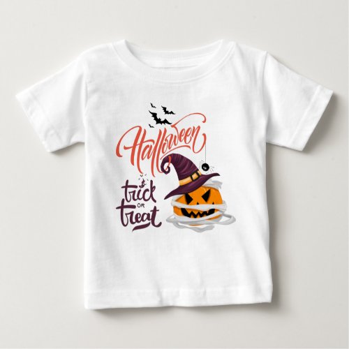 Happy Halloween Trick or Treat Pumpkin  Baby T_Shirt