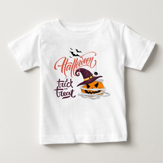 Happy Halloween Trick or Treat Pumpkin  Baby T-Shirt (Front)