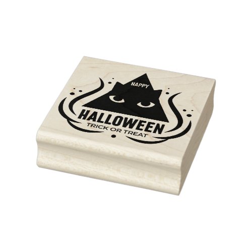 Happy Halloween Trick or Treat Rubber Stamp