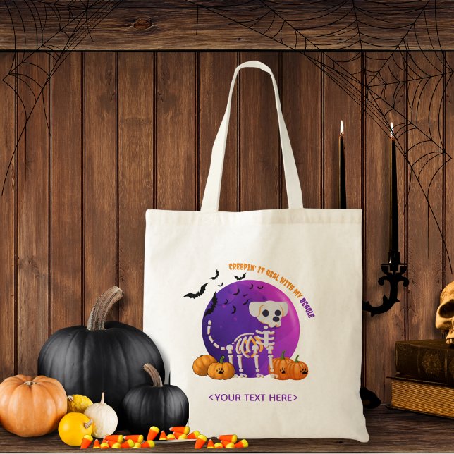 Happy Halloween Trick or Treat ToteCandy Bag (Trick or Treat OR show up to the Halloween party in style. Represent your favorite dog breed!!)