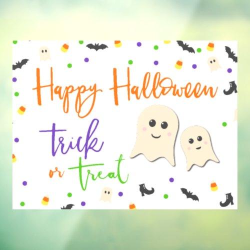 Happy Halloween Trick or Treat Window Cling