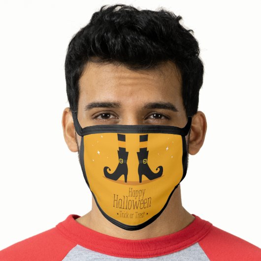 Happy Halloween Trick Or Treat Witch's Legs Face Mask (Worn Him)
