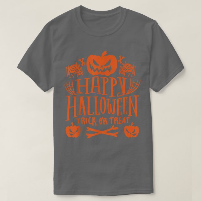 Happy Halloween TrickorTreat Pumpkin Design for Ki T-Shirt (Design Front)