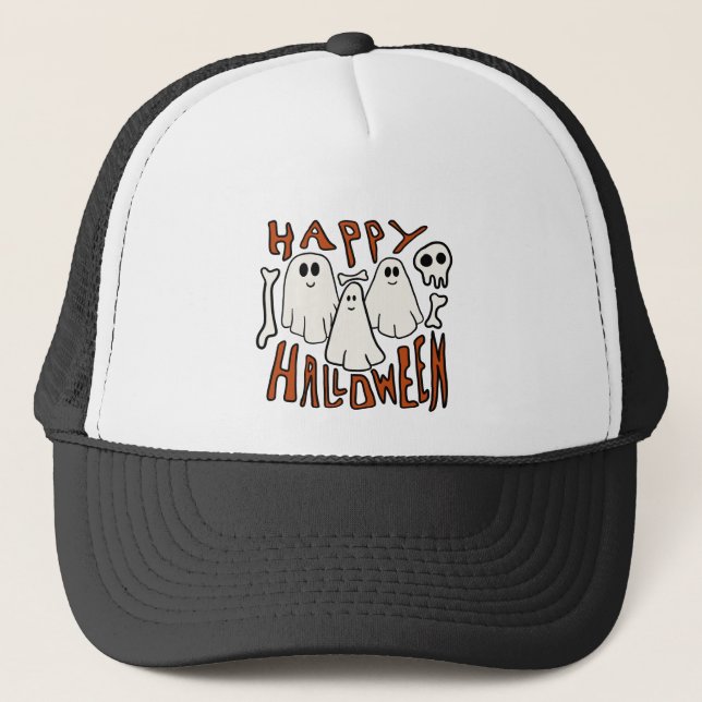Happy Halloween Trucker Hat (Front)