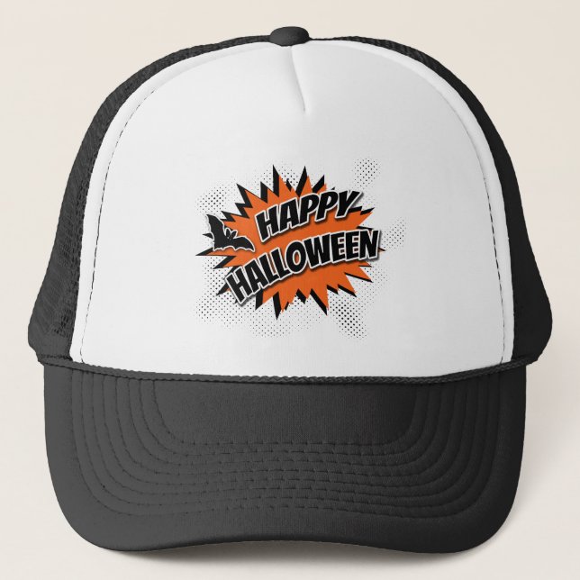 Happy Halloween Trucker Hat (Front)