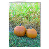 Happy Halloween Two Cute Pumpkins Card (Front)