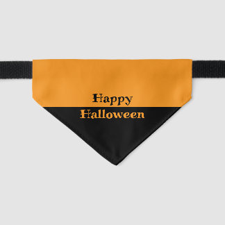 Happy Halloween Two Tone Pet Bandana  Collar