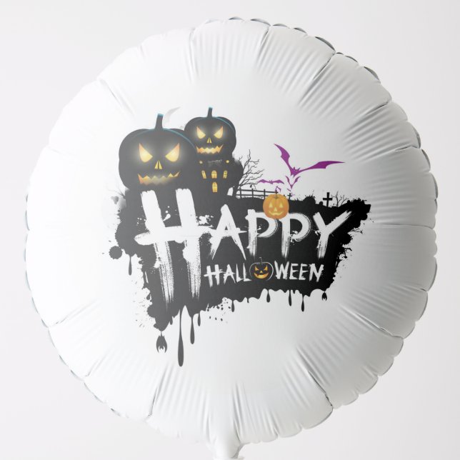 Happy Halloween Typography Balloon (Front)