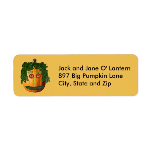 Happy Halloween _ Uncut Pumpkin Address Labels