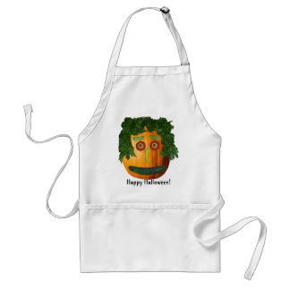 Happy Halloween - Uncut Pumpkin Face Adult Apron
