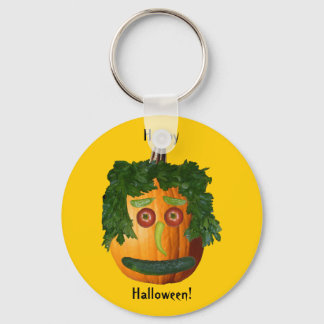 Happy Halloween - Uncut Pumpkin Face Keychain