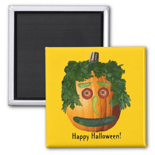 Happy Halloween _ Uncut Pumpkin Face Magnet