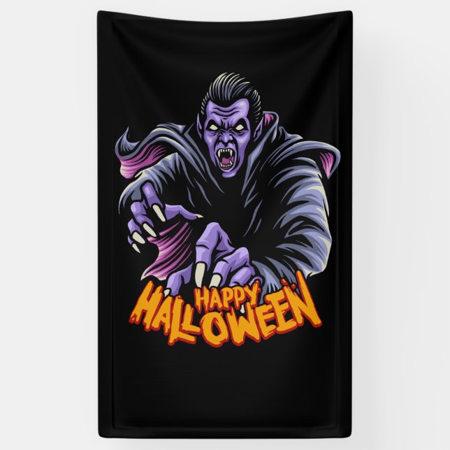 HAPPY Halloween Vampire  Banner (Vertical)