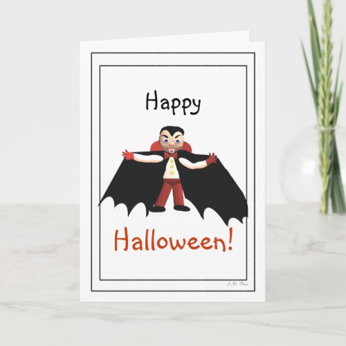 Happy Halloween Vampire Card