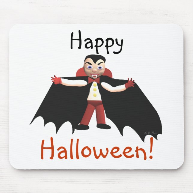 Happy Halloween Vampire Mouse Pad (Front)