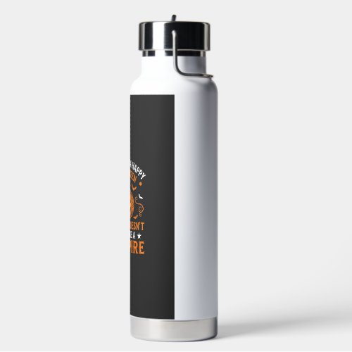 Happy Halloween Vampire Pumpkin Witch Hat Bats Water Bottle