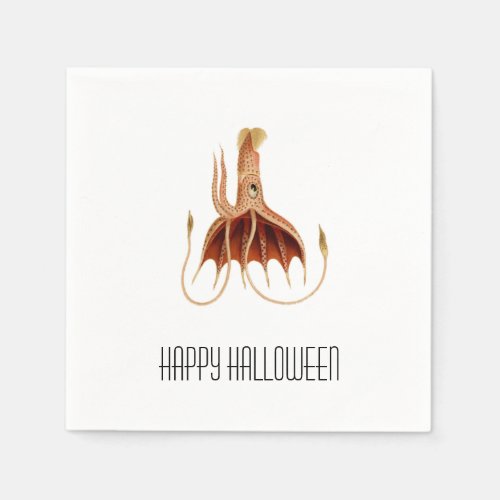 Happy Halloween Vampire Squid Napkins