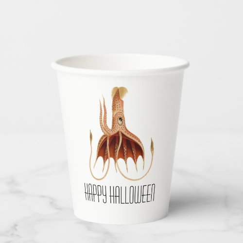 Happy Halloween Vampire Squid Paper Cups