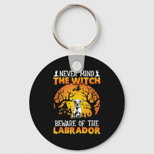 Happy Halloween Vibes Decor Beware Of The Labrador Keychain