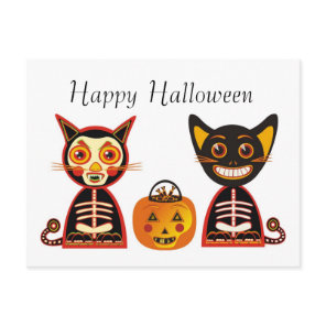 Happy Halloween Vintage Style Postcard