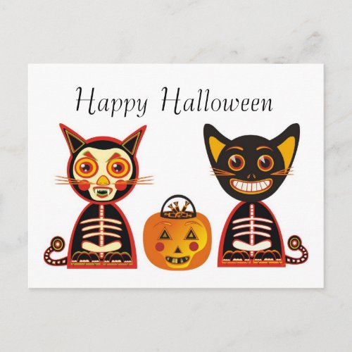 Happy Halloween Vintage Style Postcard